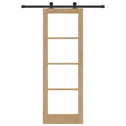 Porta Scorrevole ORKDAL Marrone 73.5 x 211 cm Legno e metallo