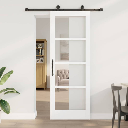 Porta Scorrevole ORKDAL Bianco 78 x 211 cm Legno e metallo