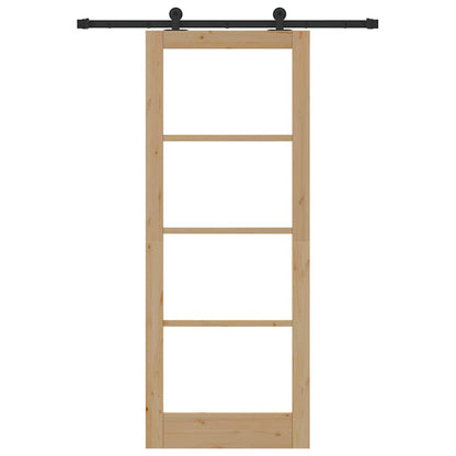 Porta Scorrevole ORKDAL Marrone 83 x 211 cm Legno e metallo