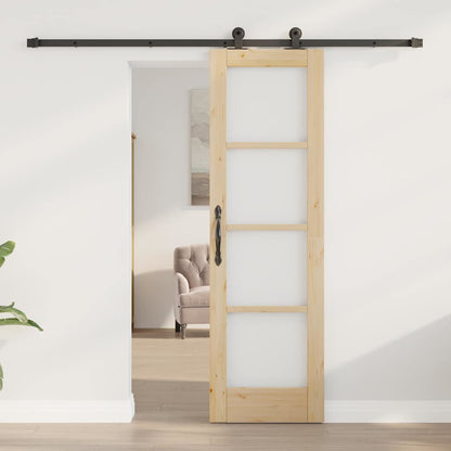 Porta Scorrevole ORKDAL Marrone 61 x 198.5 cm Legno e metallo