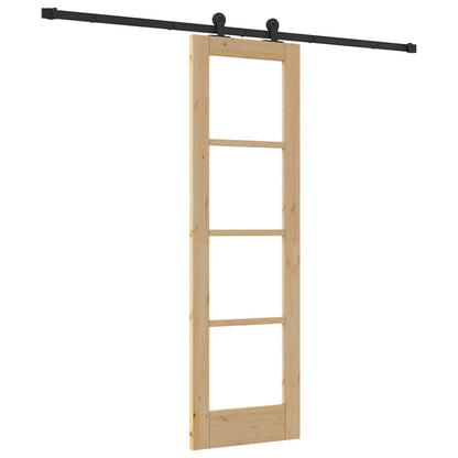 Porta Scorrevole ORKDAL Marrone 61 x 198.5 cm Legno e metallo