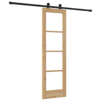 Porta Scorrevole ORKDAL Marrone 61 x 198.5 cm Legno e metallo