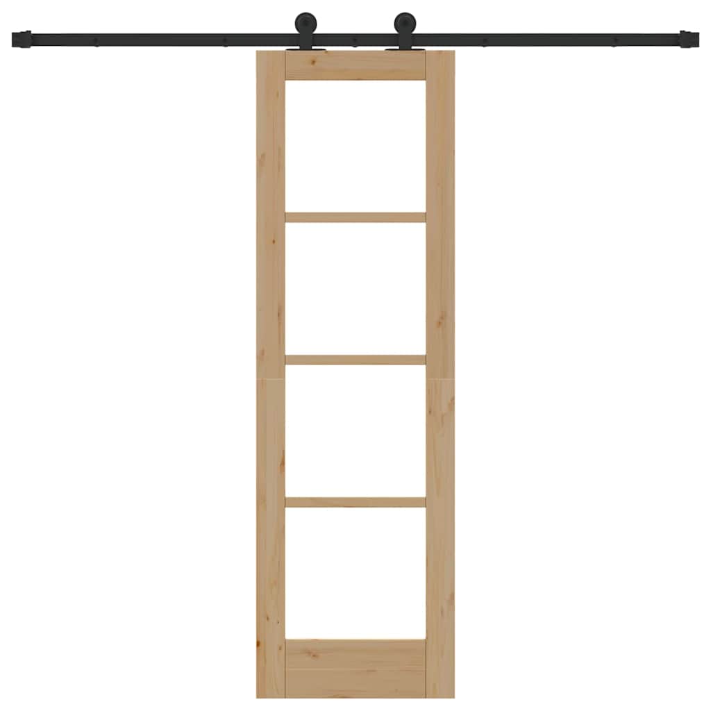 Porta Scorrevole ORKDAL Marrone 61 x 198.5 cm Legno e metallo
