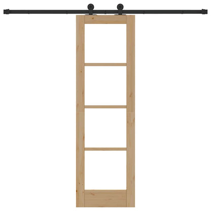 Porta Scorrevole ORKDAL Marrone 61 x 198.5 cm Legno e metallo