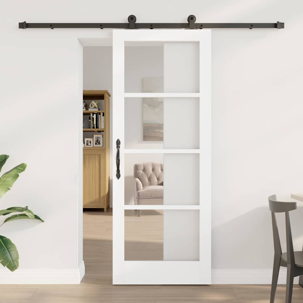 Porta Scorrevole ORKDAL Bianco 78 x 202 cm Legno e metallo