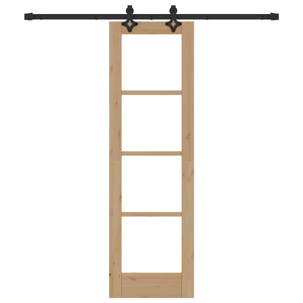 Porta scorrevole ORKDAL Naturale e Nero 61 x 198,5 cm | homemem39