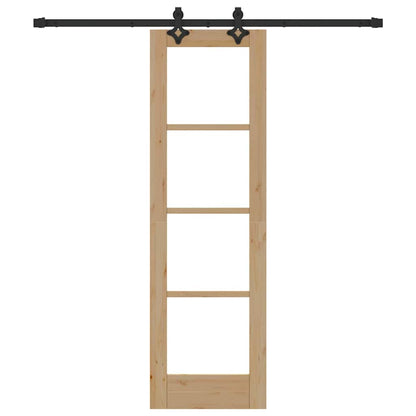 Porta scorrevole ORKDAL Naturale e Nero 61 x 198,5 cm | homemem39
