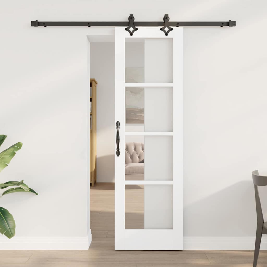 Porta scorrevole ORKDAL Bianco e Nero 61 x 198,5 cm | homemem39