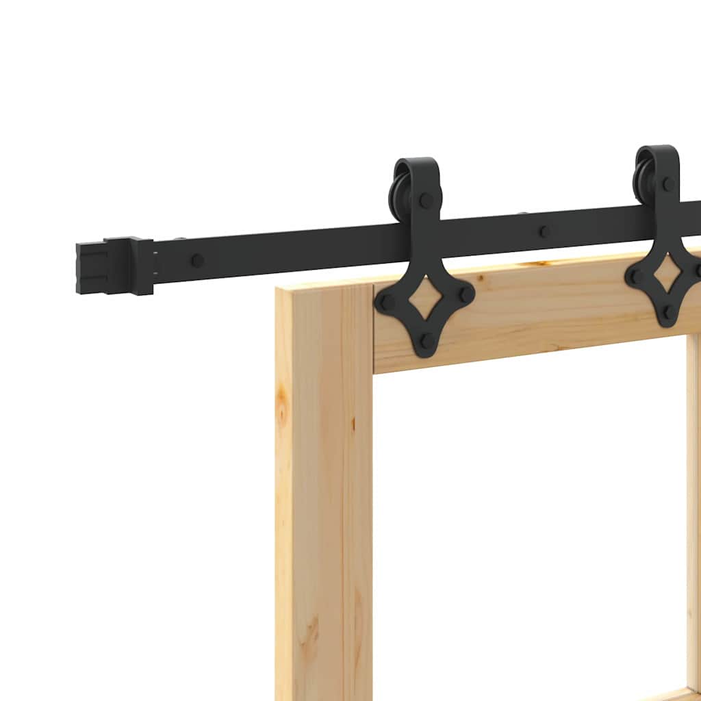 Porta scorrevole ORKDAL Naturale e Nero 73,5 x 198,5 cm | homemem39