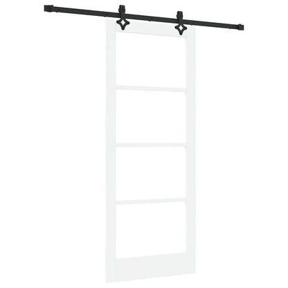 Porta scorrevole ORKDAL Bianco e Nero 83 x 202 cm | homemem39