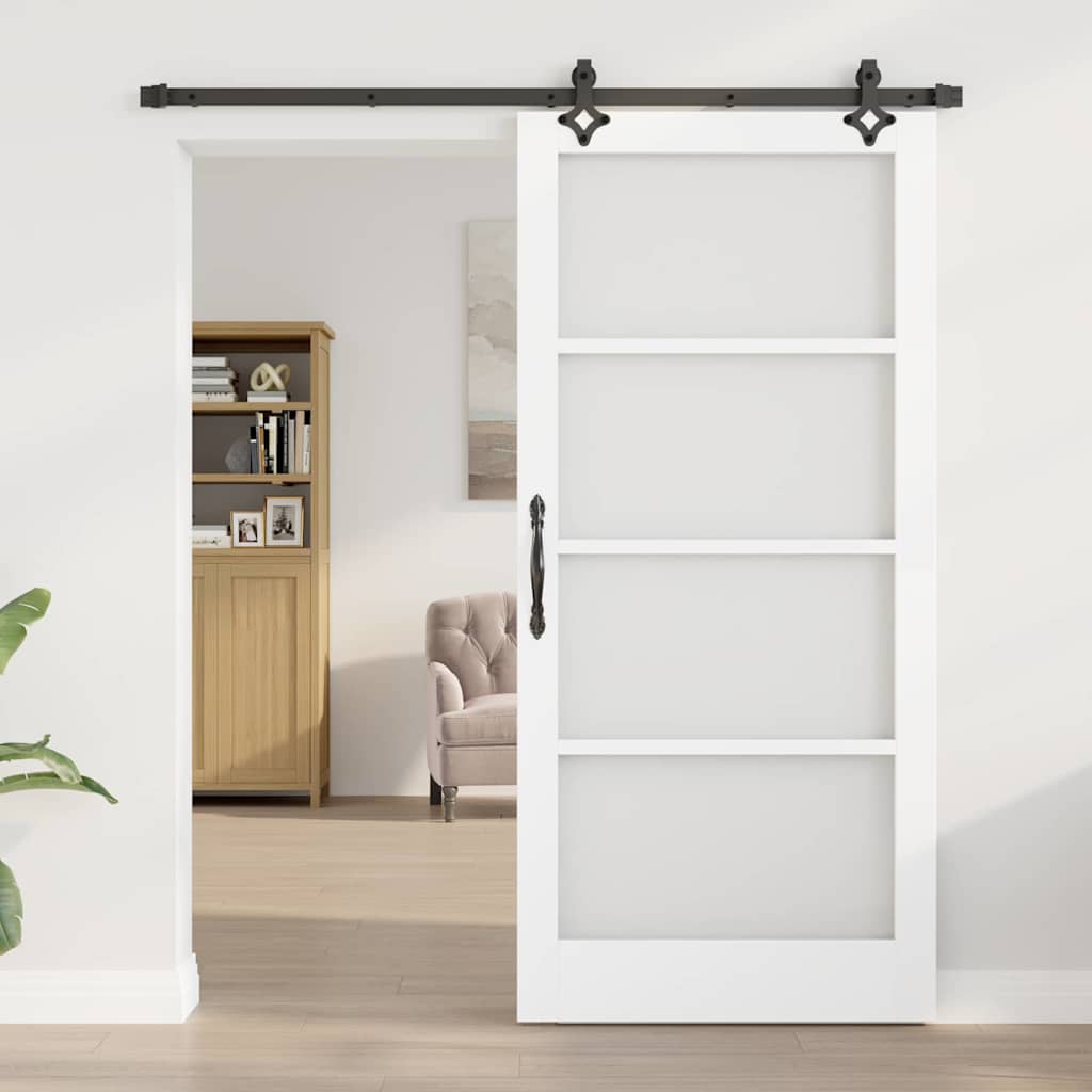 Porta scorrevole ORKDAL Bianco e Nero 93 x 202 cm | homemem39