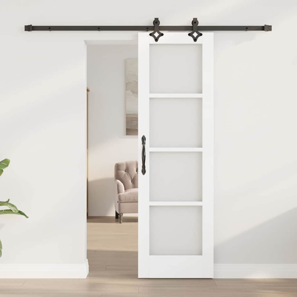 Porta scorrevole ORKDAL Bianco e Nero 61 x 198,5 cm | homemem39