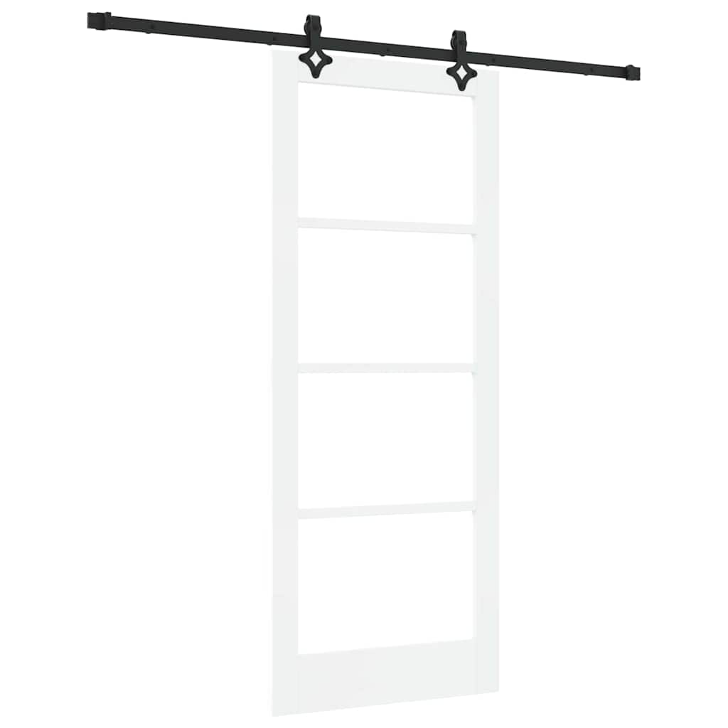 Porta scorrevole ORKDAL Bianco e Nero 83 x 202 cm | homemem39