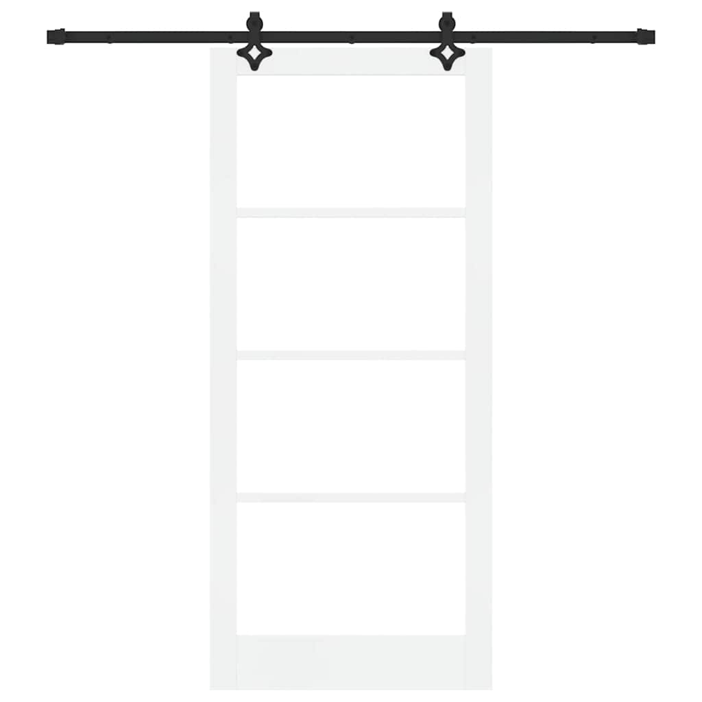 Porta scorrevole ORKDAL Bianco e Nero 93 x 211 cm
