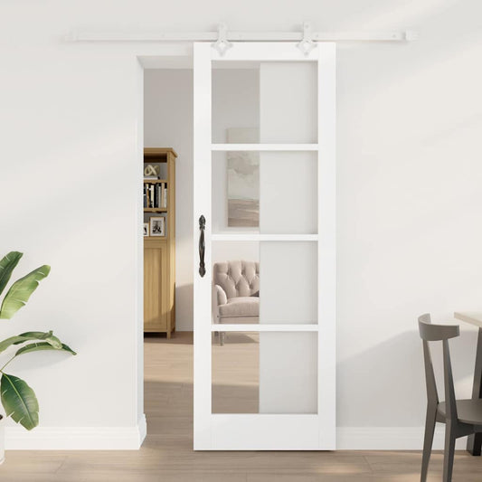 Porta Scorrevole Bianco 73.5 x 211 cm Legno e metallo