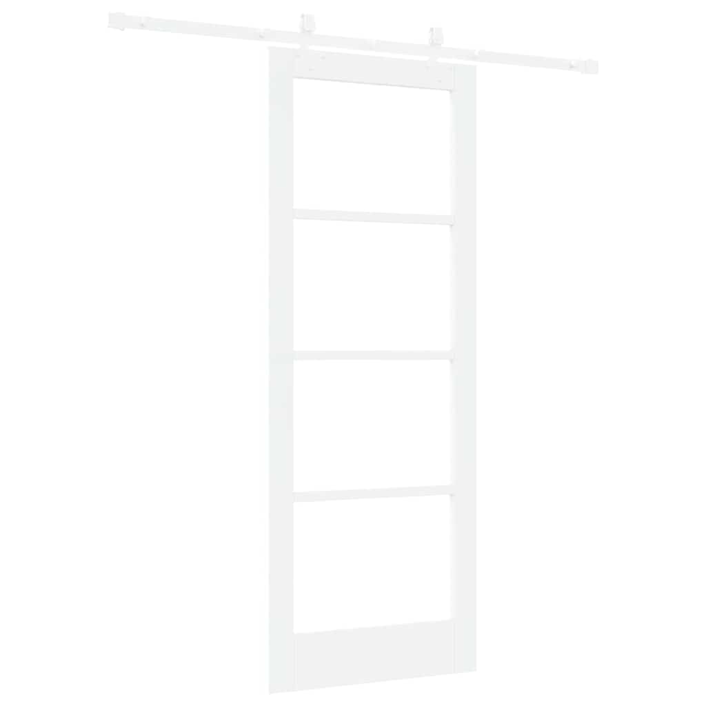 Porta Scorrevole Bianco 78 x 202 cm Legno e metallo