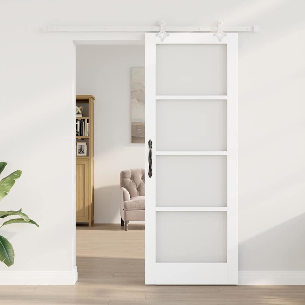 Porta Scorrevole Bianco 78 x 211 cm Legno e metallo