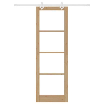 Porta Scorrevole Marrone 78 x 232 cm Legno e metallo