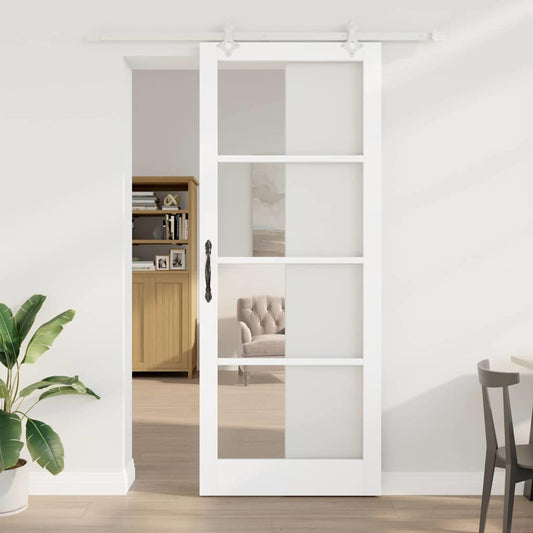 Porta Scorrevole Bianco 93 x 232 cm Legno e metallo