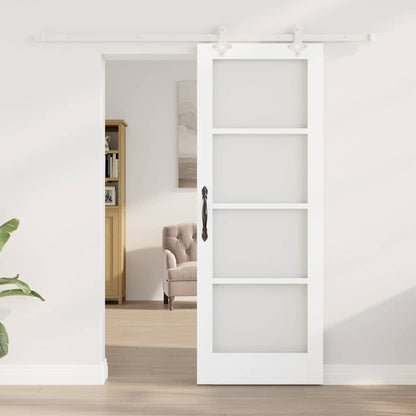 Porta Scorrevole Bianco 73.5 x 198.5 cm Legno e metallo