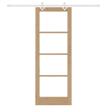 Porta Scorrevole Marrone 78 x 211 cm Legno e metallo