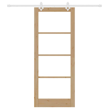 Porta Scorrevole Marrone 86 x 211 cm Legno e metallo