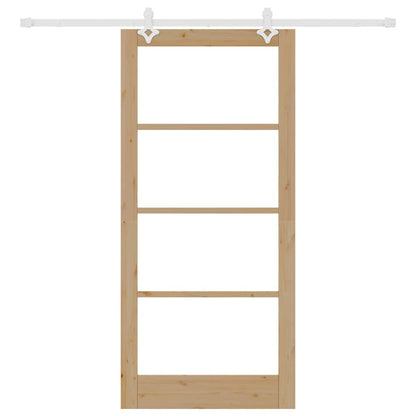 Porta Scorrevole Marrone 93 x 202 cm Legno e metallo