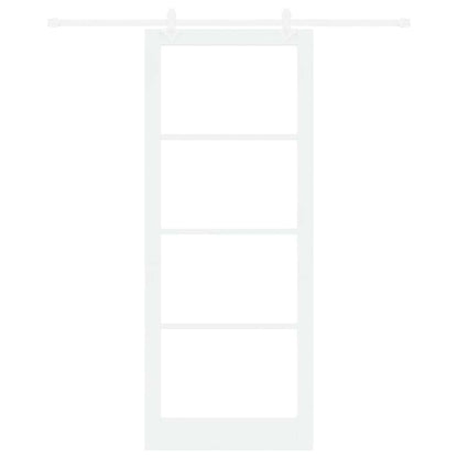 Porta Scorrevole Bianco 93 x 232 cm Acciaio e legno