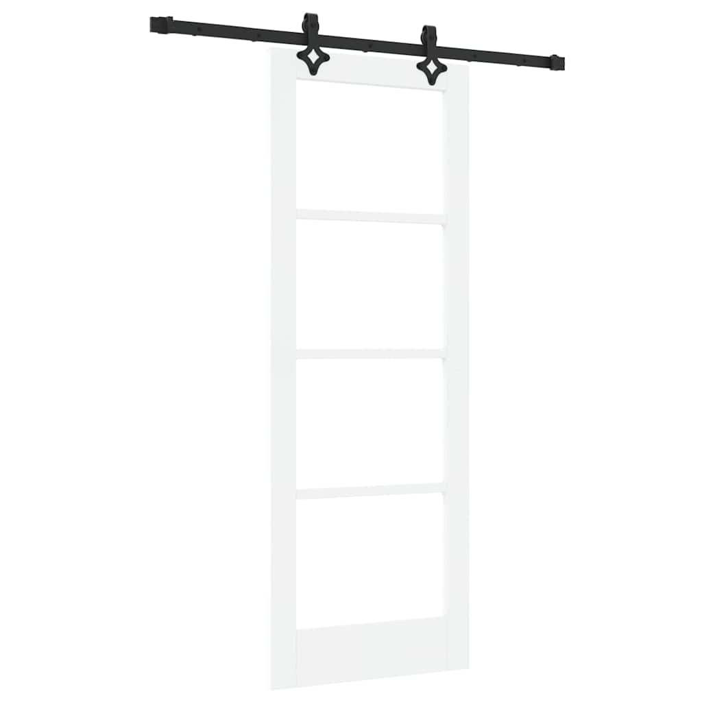 Porta Scorrevole Bianco 73.5 x 198.5 cm Legno e metallo
