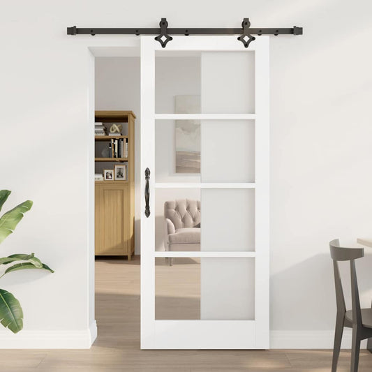 Porta Scorrevole Bianco 83 x 202 cm Legno e metallo