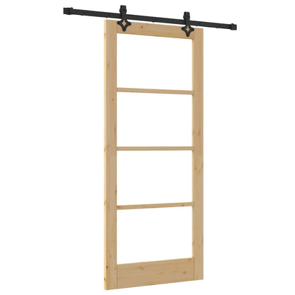 Porta Scorrevole Marrone 86 x 198.5 cm Legno e metallo