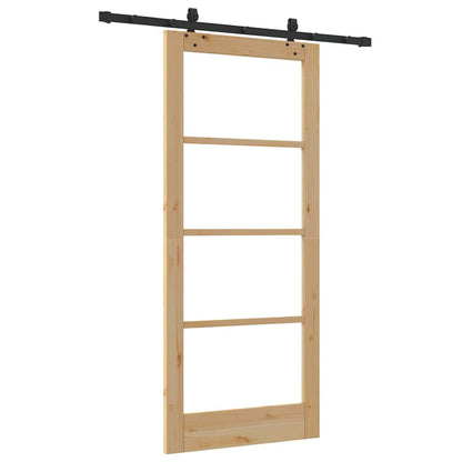Porta Scorrevole Marrone 86 x 198.5 cm Legno e metallo