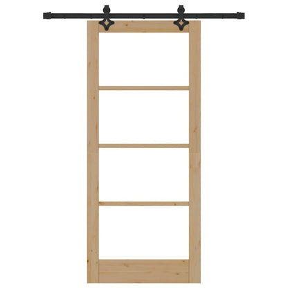 Porta Scorrevole Marrone 86 x 198.5 cm Legno e metallo