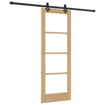 Porta Scorrevole Marrone 73.5 x 198.5 cm Legno e metallo