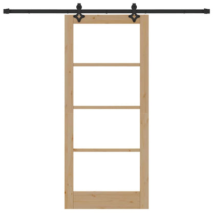 Porta Scorrevole Marrone 86 x 198.5 cm Legno e metallo