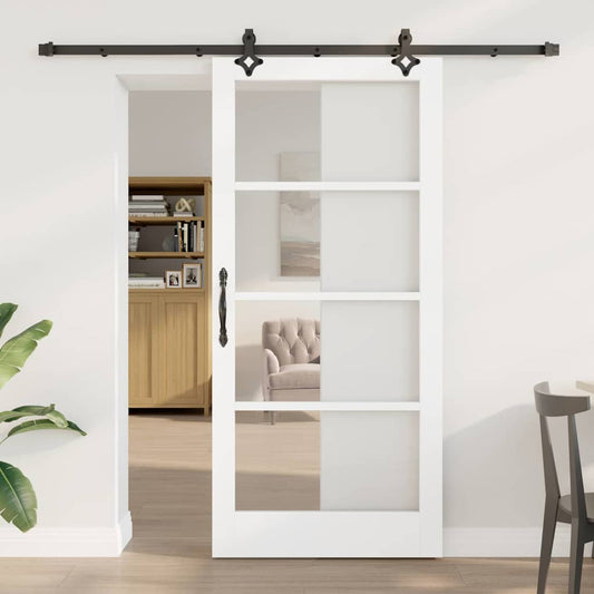Porta Scorrevole Bianco 93 x 202 cm Legno e metallo