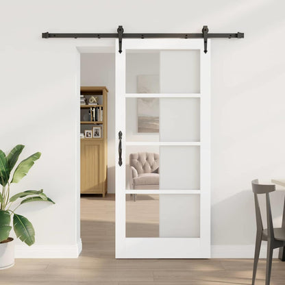 Porta Scorrevole Bianco 78 x 202 cm Legno e metallo