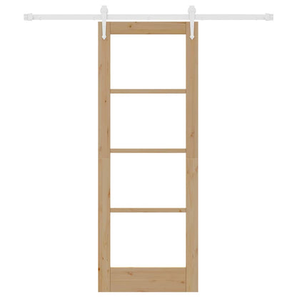 Porta Scorrevole Marrone 73.5 x 198.5 cm Legno e metallo