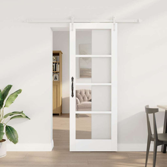 Porta Scorrevole Bianco 73.5 x 198.5 cm Legno e metallo