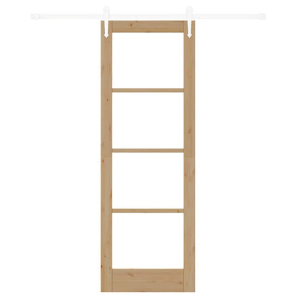 Porta Scorrevole Marrone 73.5 x 211 cm Legno e metallo