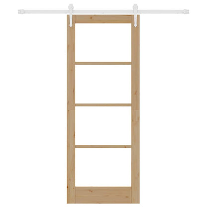Porta Scorrevole Marrone 78 x 202 cm Legno e metallo