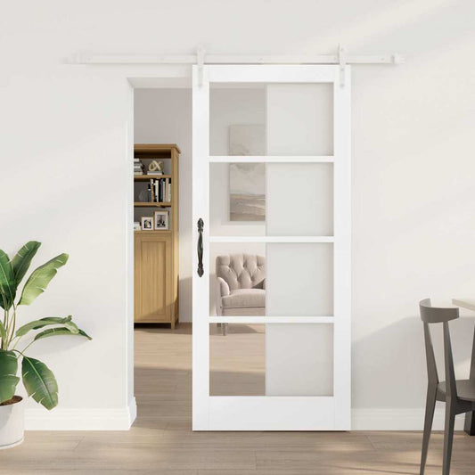 Porta Scorrevole Bianco 78 x 202 cm Legno e metallo