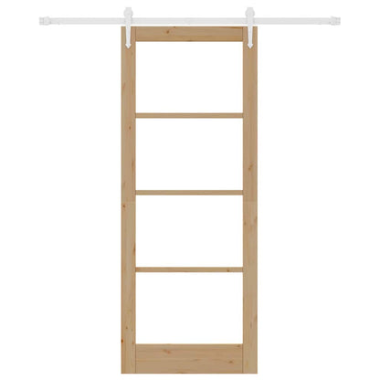 Porta Scorrevole Marrone 83 x 211 cm Legno e metallo