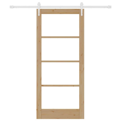 Porta Scorrevole Marrone 86 x 198.5 cm Legno e metallo