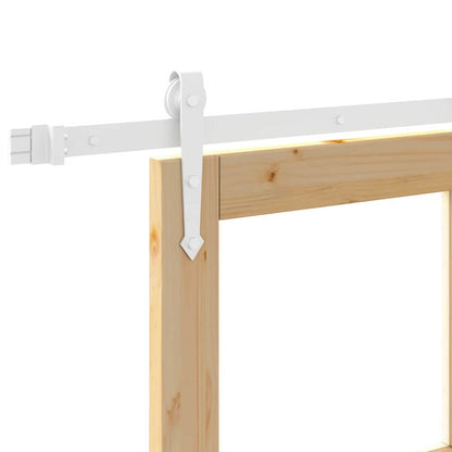 Porta Scorrevole Marrone 93 x 211 cm Legno e metallo