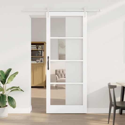Porta Scorrevole Bianco 93 x 232 cm Legno e metallo