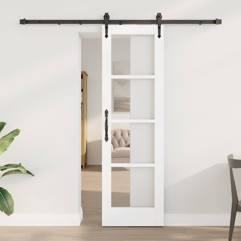 Porta scorrevole Bianco e Nero 61 x 198,5 cm | homemem39