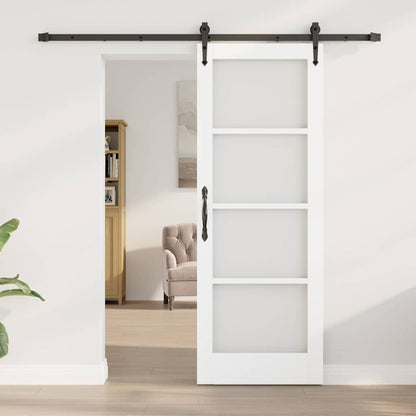 Porta Scorrevole Bianco 73.5 x 198.5 cm Legno e metallo