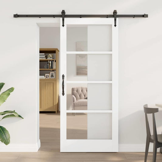Porta Scorrevole Bianco 78 x 202 cm Legno e metallo