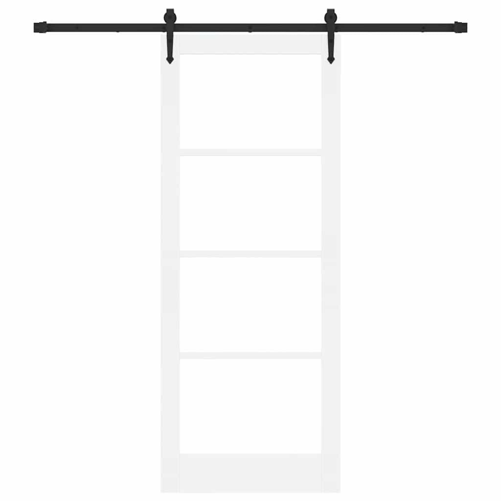 Porta scorrevole Bianco e Nero 83 x 211 cm | homemem39